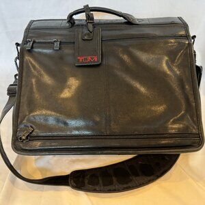 Tumi Leather Flap Briefcase
